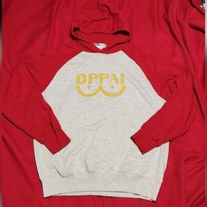 One punch man hoodie nwot size XL says OPPAI